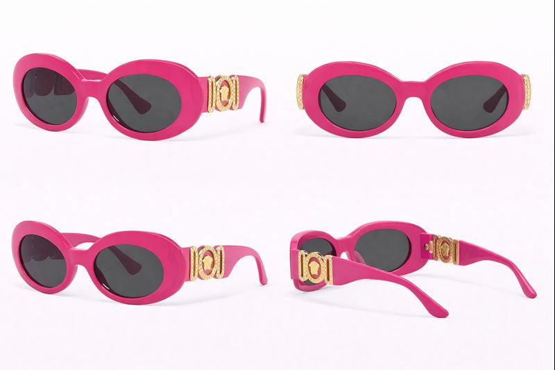 VERSACE MEDUSA BIGGIE OVAL SUNGLASSES