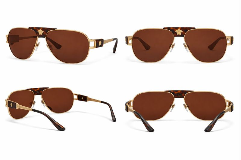 VERSACE MEN'S PILOT SUNGLASSES